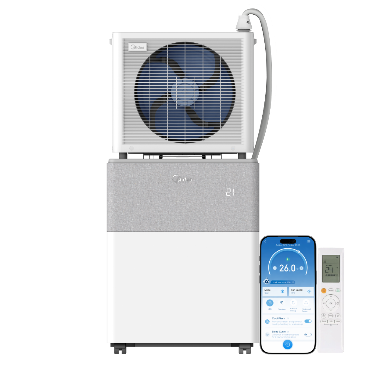 Midea PortaSplit Mobiele Split Airco - Met Wifi